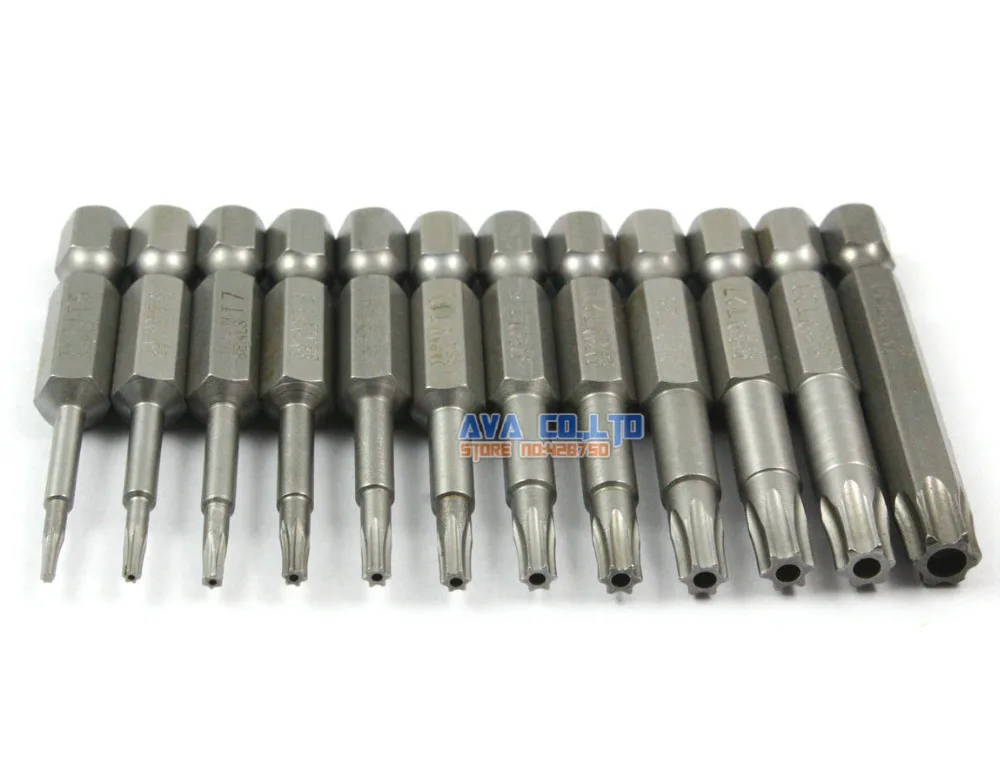 1 Set 12 Pieces Magnetic Torx Screwdriver Bit S2 Steel 1/4" Hex Shank 50mm Long
1 Set 12 Pieces Magnetic Torx Screwdriver Bit S2 Steel 1/4" Hex Shank 50mm Long