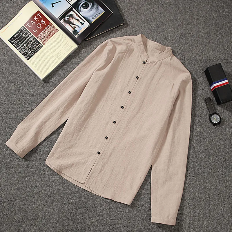 2018 Autumn long-sleeved brand shirts men linen fashion navy blue casual mens shirt solid spring clothing shirt male chemise
2018 Autumn long-sleeved brand shirts men linen fashion navy blue casual mens shirt solid spring clothing shirt male chemise