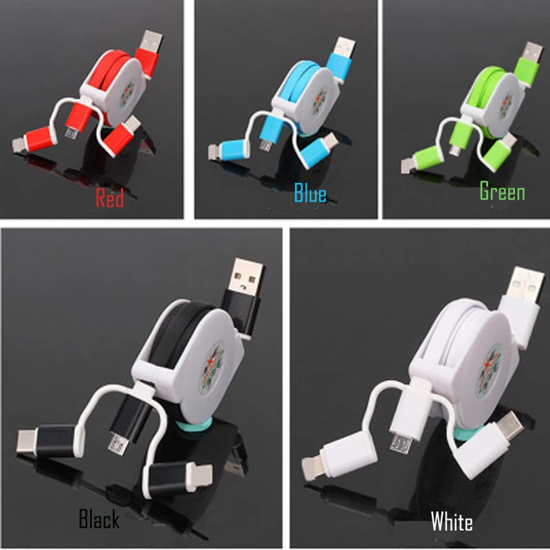 1Pcs 1 meter 3 in 1 telescopic data&charging cable for Android Micro&Type-C Multi-function charging data line for Apple phone
1Pcs 1 meter 3 in 1 telescopic data&charging cable for Android Micro&Type-C Multi-function charging data line for Apple phone