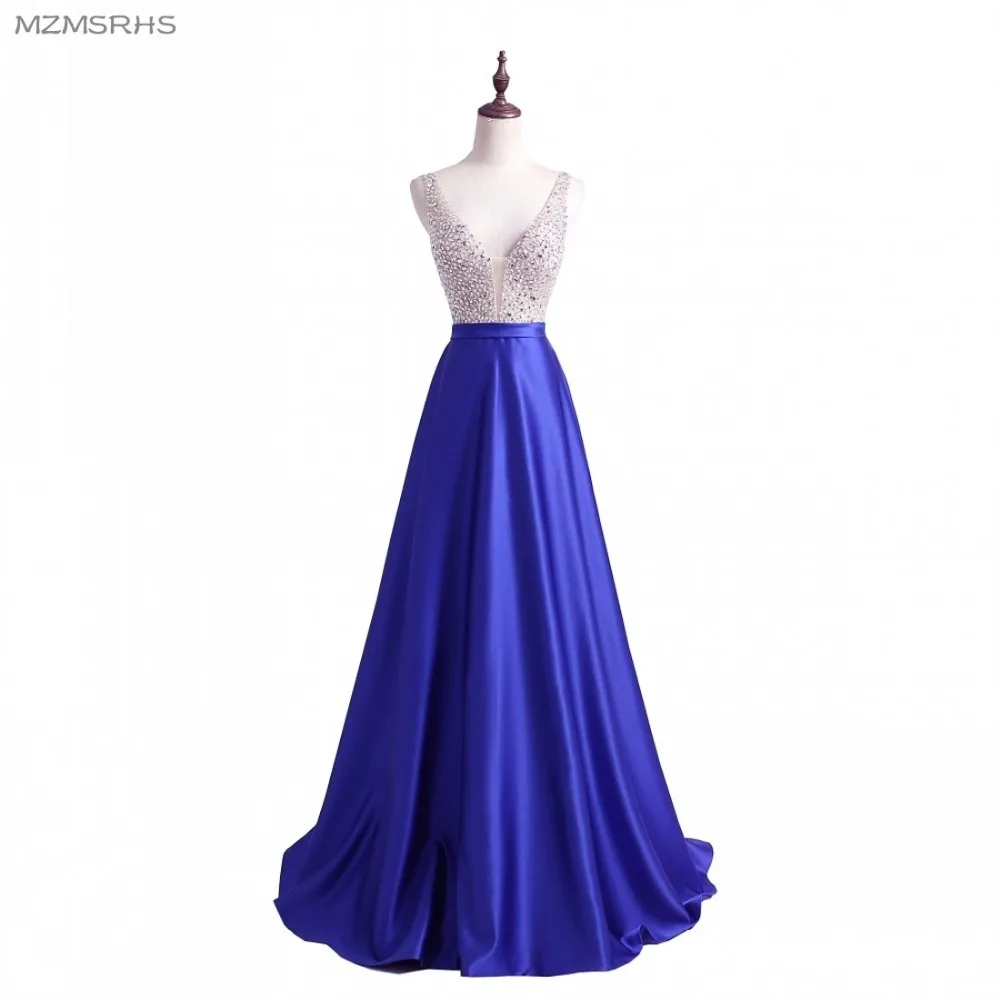 2018 Prom Dresses A Line Party Dresses Sexy V Neck Sleeveless Vestido De Festa Beading Long Evening Dress Fashion Formal Gowns
2018 Prom Dresses A Line Party Dresses Sexy V Neck Sleeveless Vestido De Festa Beading Long Evening Dress Fashion Formal Gowns