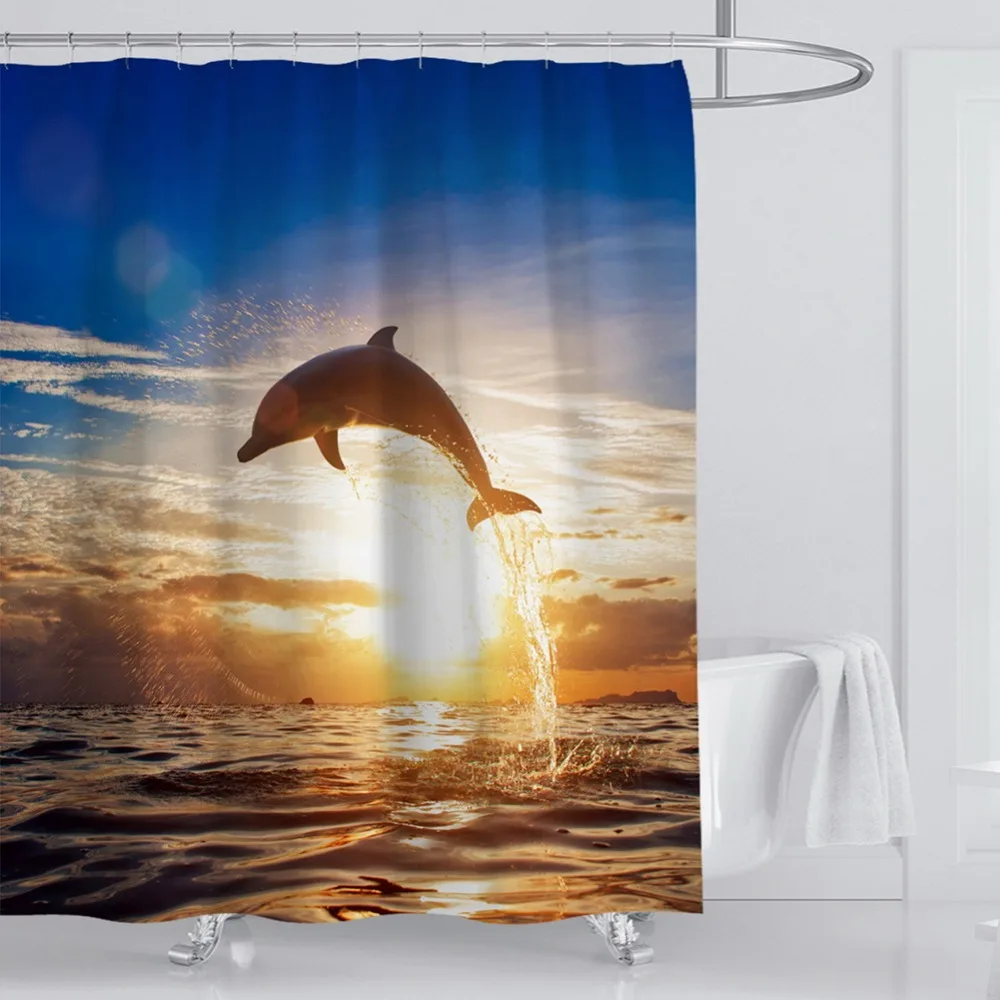 Sea Wave Dolphin Shower Curtain Waterproof Fabric Curtain Bathroom Drop Shipping Douch Gordijn 3d Bath Curtain
Sea Wave Dolphin Shower Curtain Waterproof Fabric Curtain Bathroom Drop Shipping Douch Gordijn 3d Bath Curtain
