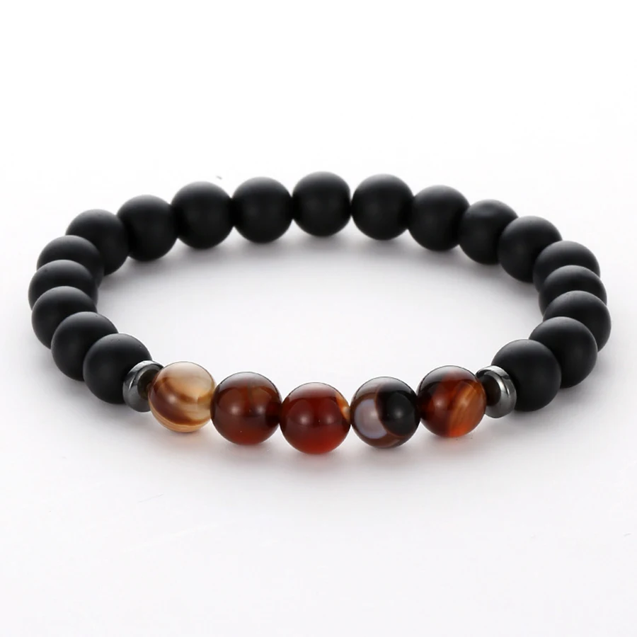 HOBBORN Trendy Chakra Bead Men Bracelet 8mm Natural Matte Black Onyx Tiger Eye Handmade Strand Healing Women Energy Bracelets
HOBBORN Trendy Chakra Bead Men Bracelet 8mm Natural Matte Black Onyx Tiger Eye Handmade Strand Healing Women Energy Bracelets