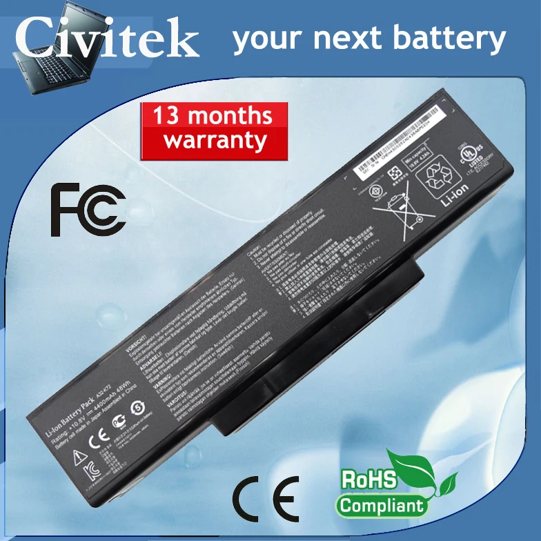 Laptop battery for Asus A72 A72D A72DR A72J K72 K72D K72F K72J K72JA A32-K72 K72S N71 N73 X77
Laptop battery for Asus A72 A72D A72DR A72J K72 K72D K72F K72J K72JA A32-K72 K72S N71 N73 X77