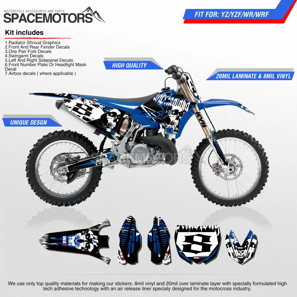 MX stick Набор наклеек для мотокросса эндуро dirt bike YZ F WR X 96 15 3m виниловые наклейки 125 250