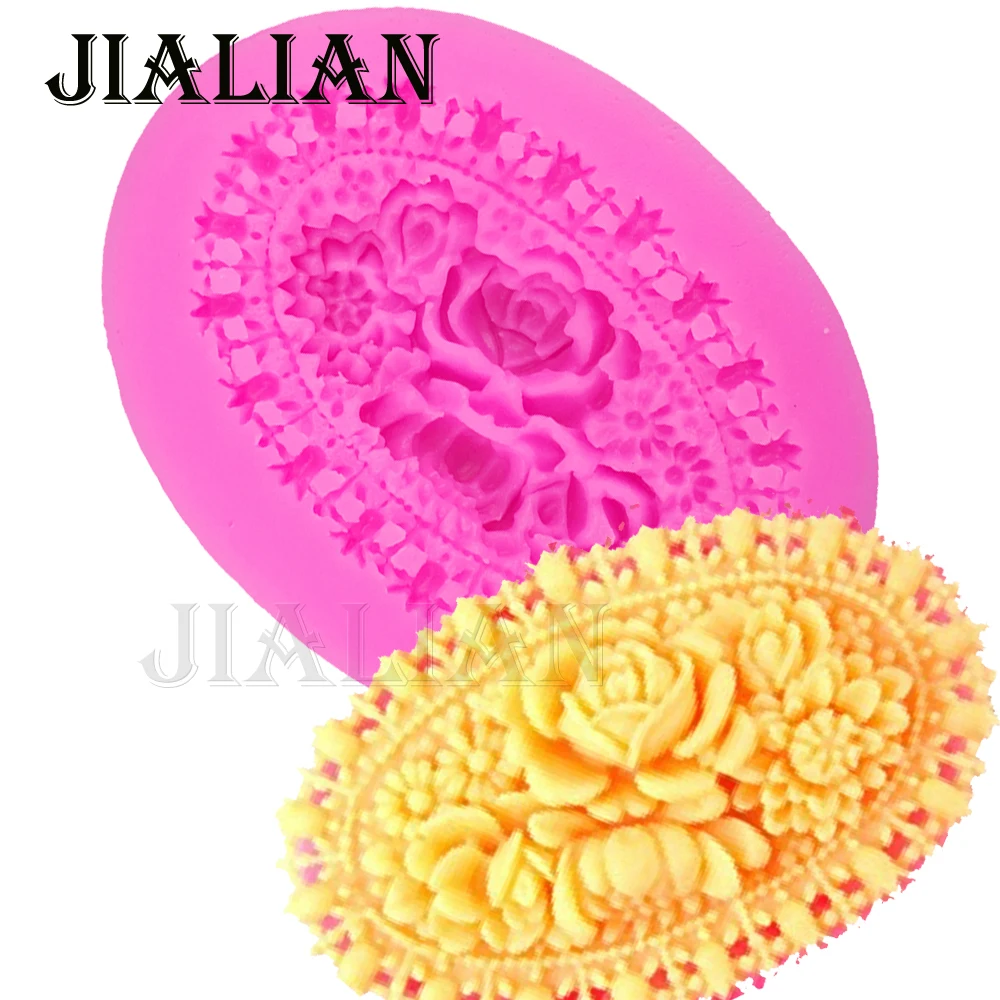 100% Good grade silicone roses Flowers lace soap mould wedding cake decorating tools DIY baking fondant silicone mold T0244
100% Good grade silicone roses Flowers lace soap mould wedding cake decorating tools DIY baking fondant silicone mold T0244