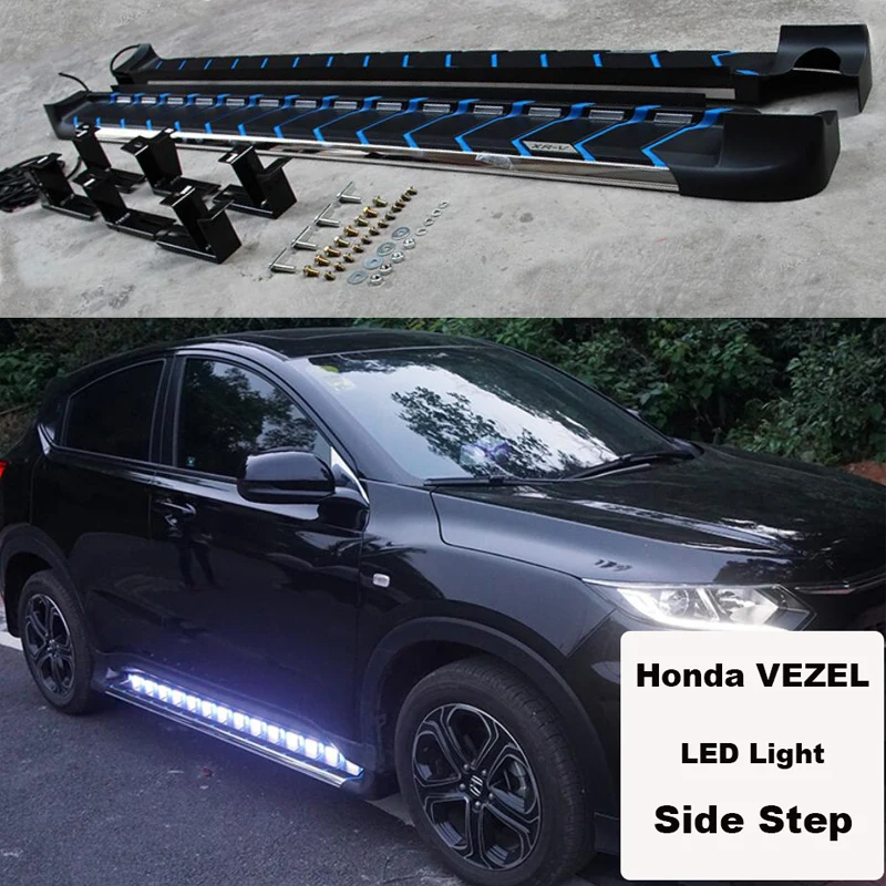 Автомобильные подножки для Honda VEZEL HRV 2014.2015.2016.2017, боковые ступенчатые педали, высокое качество, новый стиль, светодиодная подсветка, балки Nerf
Автомобильные подножки для Honda VEZEL HRV 2014.2015.2016.2017, боковые ступенчатые педали, высокое качество, новый стиль, светодиодная подсветка, балки Nerf