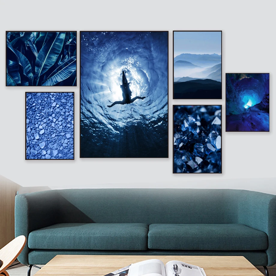 Girl Diving Blue Crystal Cave Banana Leaf Wall Art Canvas Painting Nordic Posters And Prints Wall Pictures For Living Room Decor
Girl Diving Blue Crystal Cave Banana Leaf Wall Art Canvas Painting Nordic Posters And Prints Wall Pictures For Living Room Decor