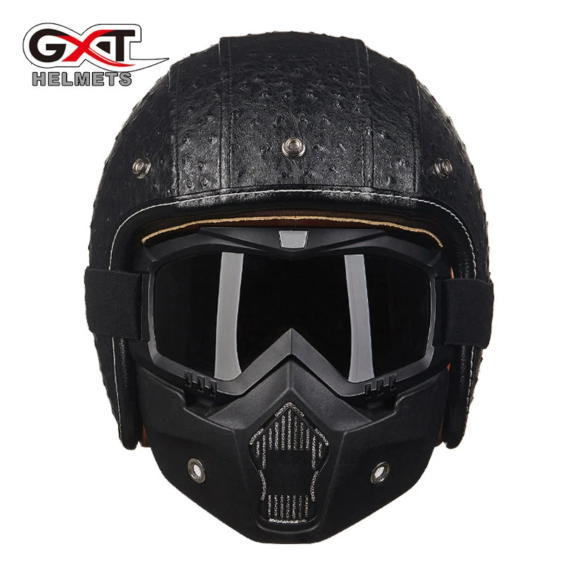 GXT Vintage Motorcycle Helmet PU Leather Moto Goggles Mask Bubble Visor Retro Scooter Bike Helmets Motorcycle Helmet
GXT Vintage Motorcycle Helmet PU Leather Moto Goggles Mask Bubble Visor Retro Scooter Bike Helmets Motorcycle Helmet