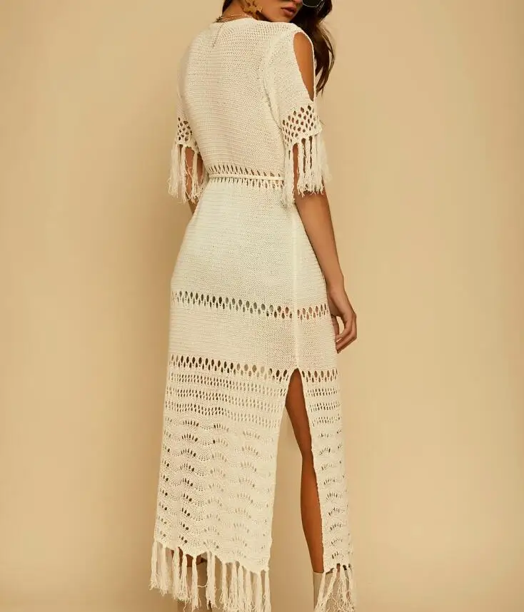 Women summer casual loose knitted tassel long shirt lady's beach wear summer sunscreen long white outwear TB388
Women summer casual loose knitted tassel long shirt lady's beach wear summer sunscreen long white outwear TB388