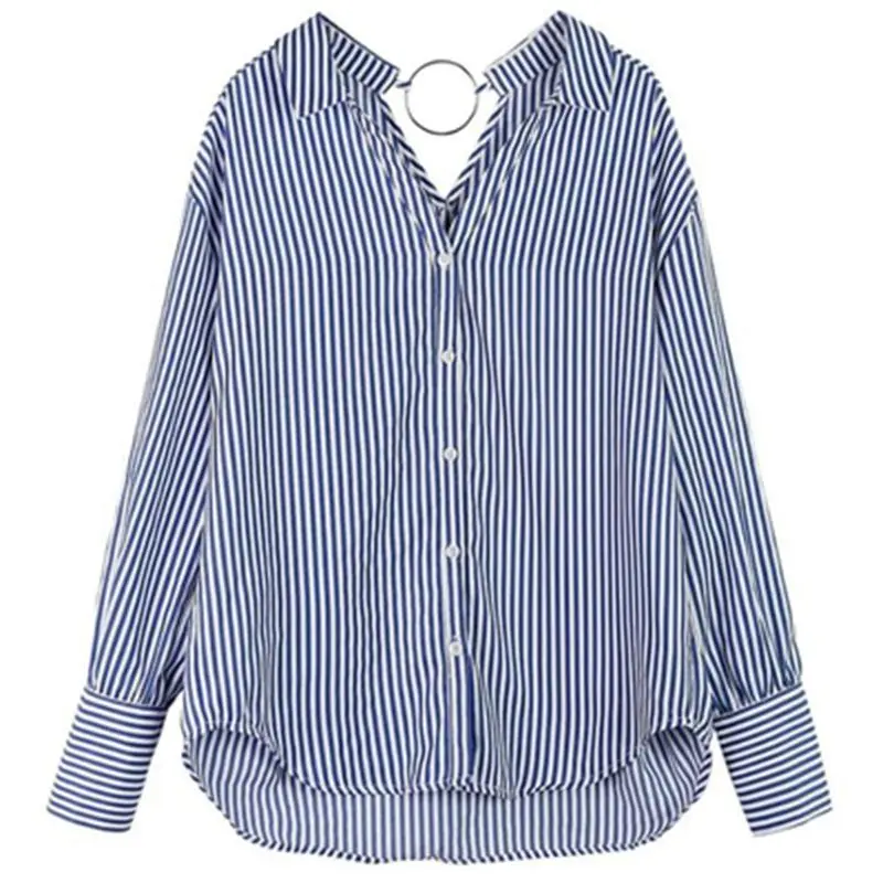 SWYIVY Woman Shirt Striped 4XL 5XL Plus Big Size 2018 Spring Summer Casual Loose Blouses Long Sleeve Navy Blue Woman Shirts
SWYIVY Woman Shirt Striped 4XL 5XL Plus Big Size 2018 Spring Summer Casual Loose Blouses Long Sleeve Navy Blue Woman Shirts