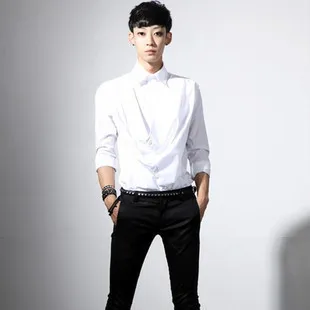 S-5XL!!!Male summer top faux two piece male long-sleeve shirt slim casual white shirt
S-5XL!!!Male summer top faux two piece male long-sleeve shirt slim casual white shirt
