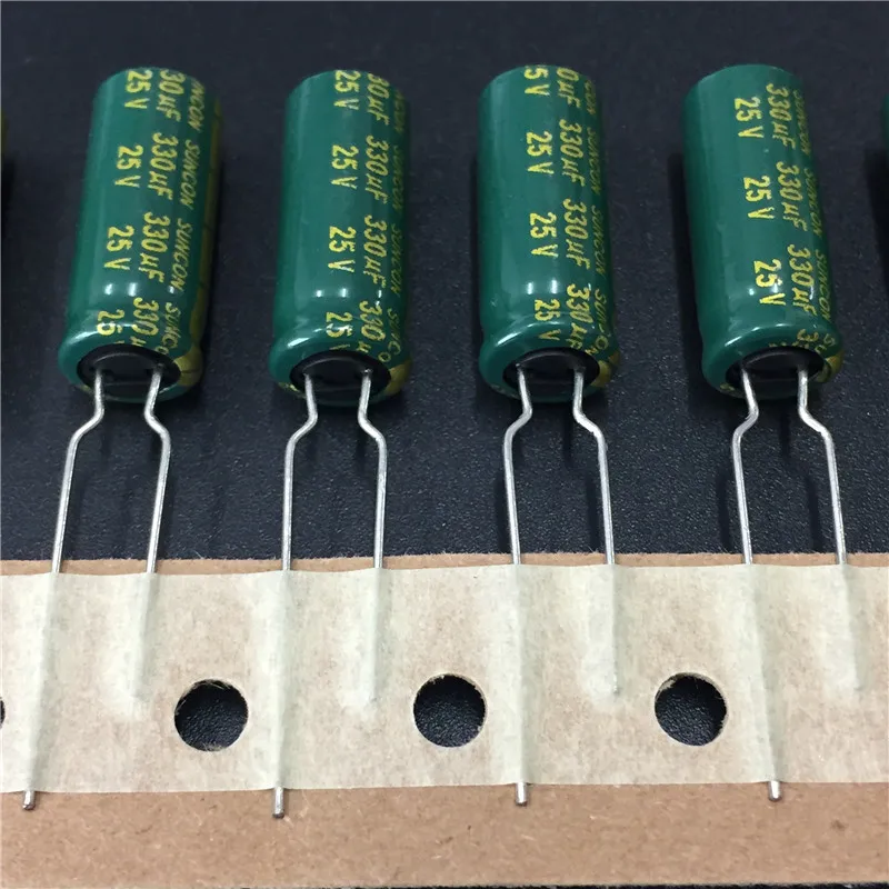 100 шт. 330 мкФ 25V SUNCON(SANYO) AX серии 8x20 мм 25V330uF низкое сопротивление долговечный