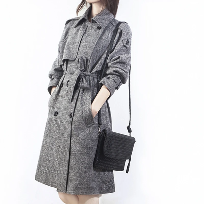 New Spring Autumn Thin Double Breasted Trench Women England Style Plaid Coats Long Sleeve Slim Windbreaker Coat Outerwears Mw383
New Spring Autumn Thin Double Breasted Trench Women England Style Plaid Coats Long Sleeve Slim Windbreaker Coat Outerwears Mw383
