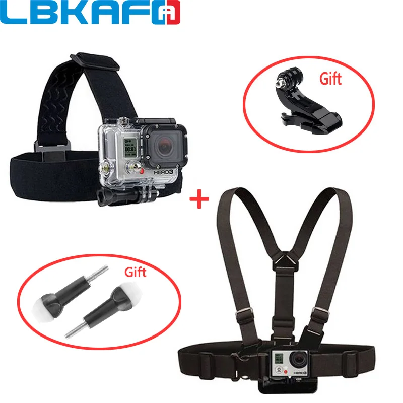 

LBKAFA Adjustable Elastic Head Chest Body Harness Belt Strap Mount For Gopro Hero 11 10 9 8 SJCAM SJ4000 SJ5000 SJ6 SJ8 DJI OSMO
