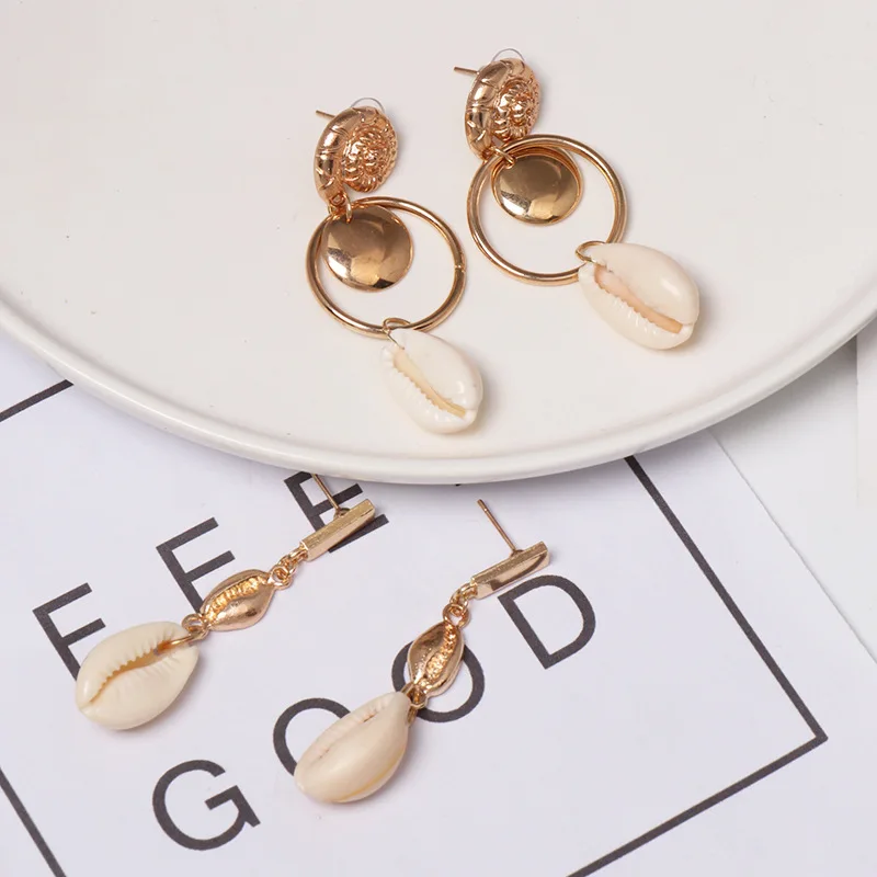 Blue Gold Bohemian Earrings Big Circle Shell Tassle Long Earings Fashion Jewelry for Women Summer Gift 2020
Blue Gold Bohemian Earrings Big Circle Shell Tassle Long Earings Fashion Jewelry for Women Summer Gift 2020