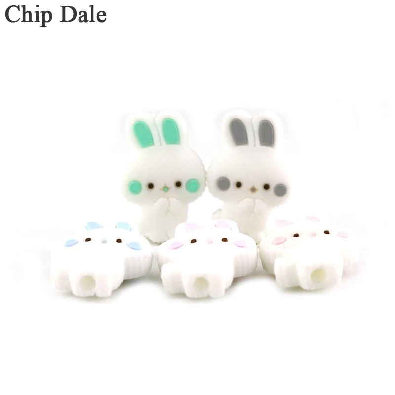 Chip Dale 20Pc Lovely Bunny Food Grade Silicone Beads Charm Rabbit Pendant Bead Bites Molar DIY Accessories Pacifier Chain Toys
Chip Dale 20Pc Lovely Bunny Food Grade Silicone Beads Charm Rabbit Pendant Bead Bites Molar DIY Accessories Pacifier Chain Toys