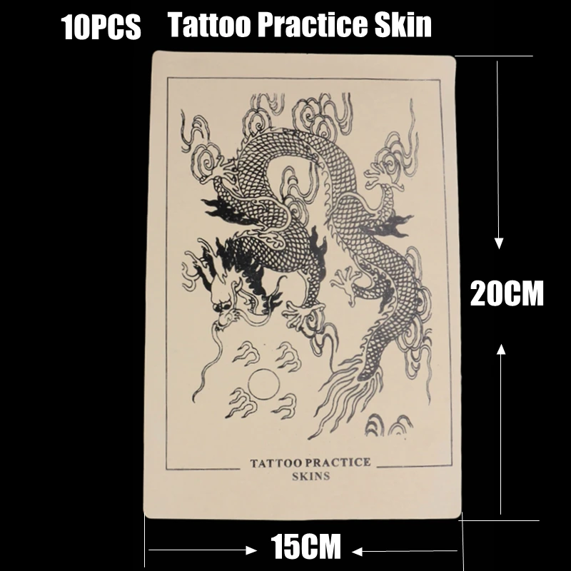 10PCS Tattoo Fake Practice Skin Sheet 20 x 15cm Tattooing Dragon Learning Practice Skin for Tattooist Free Shipping
10PCS Tattoo Fake Practice Skin Sheet 20 x 15cm Tattooing Dragon Learning Practice Skin for Tattooist Free Shipping
