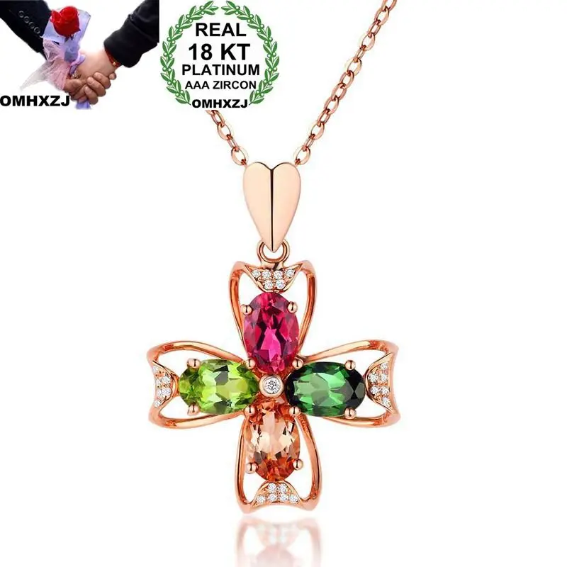 OMHXZJ Wholesale European Fashion Woman Girl Party Wedding Gift Colorful AAA Zircon 18KT Rose Gold Necklace Pendant Charm CA208
OMHXZJ Wholesale European Fashion Woman Girl Party Wedding Gift Colorful AAA Zircon 18KT Rose Gold Necklace Pendant Charm CA208