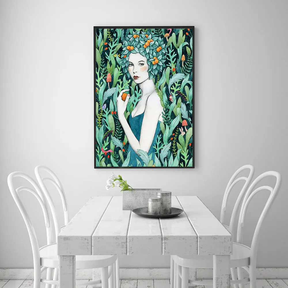 Green Girl Picture Scandinavian Poster Nordic Fruit Tree Print Wall Art Canvas Painting Nature Living Room Decor Unframed
Green Girl Picture Scandinavian Poster Nordic Fruit Tree Print Wall Art Canvas Painting Nature Living Room Decor Unframed