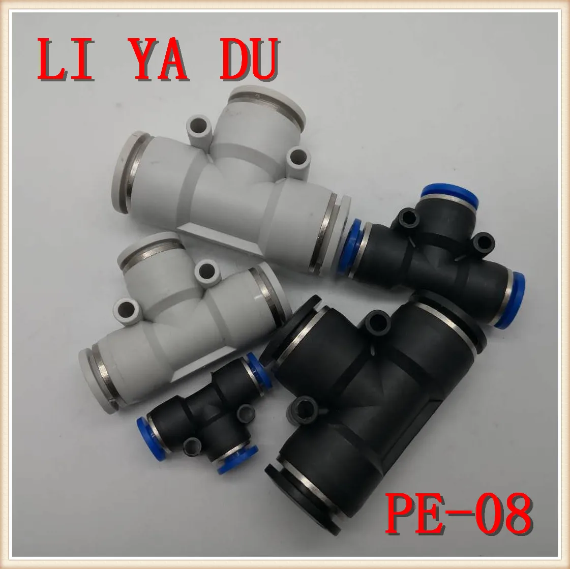 50PCS/LOT PE-08 Pneumatic 8mm Tube 3 Way T Air Fitting Hose Joint Pipe Connector Joiner Plastic PE8
50PCS/LOT PE-08 Pneumatic 8mm Tube 3 Way T Air Fitting Hose Joint Pipe Connector Joiner Plastic PE8