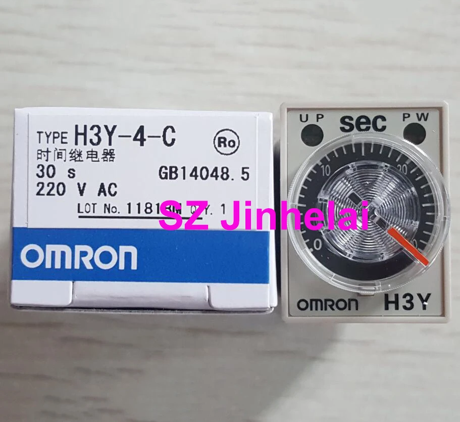 

OMRON H3Y-4-C AC220V Аутентичное Оригинальное реле времени 220VAC 30S 60S 3m