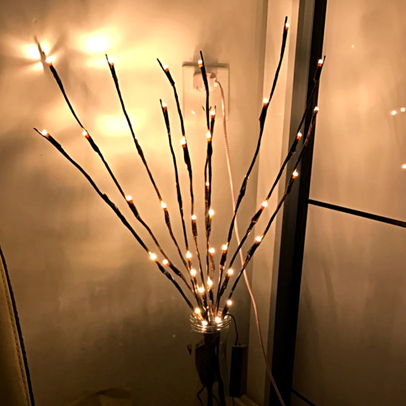 Lighted Twig Branches 20 LED Lights Artificial Tree Plants Branches Lights for Home Holiday Christmas Decoration Decor
Lighted Twig Branches 20 LED Lights Artificial Tree Plants Branches Lights for Home Holiday Christmas Decoration Decor