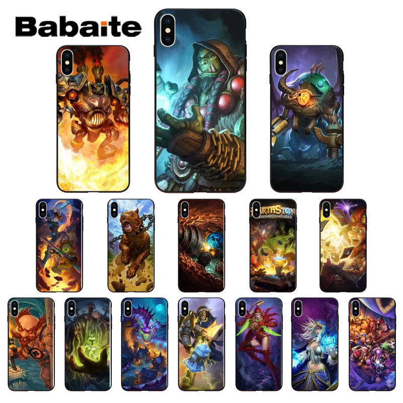 Мягкий силиконовый чехол для телефона из ТПУ Babaite Hearthstone Apple iPhone 7 8 6 6S Plus X XS MAX 5 5S SE XR