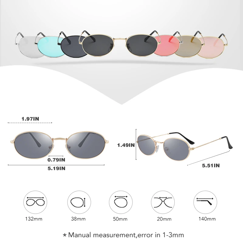 ROYAL GIRL Retro Sunglasses Women Men Small Oval Alloy Frame Summer Style Unisex 90s Sun Glasses Tinted Eyeglasses Goggle ss389
ROYAL GIRL Retro Sunglasses Women Men Small Oval Alloy Frame Summer Style Unisex 90s Sun Glasses Tinted Eyeglasses Goggle ss389