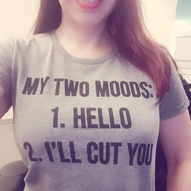 starqueen-JBH My Two Moods Hello I'll Cut You Women Funny T-Shirt Cute Hilarious Tee Sarcasm Shirt
starqueen-JBH My Two Moods Hello I'll Cut You Women Funny T-Shirt Cute Hilarious Tee Sarcasm Shirt