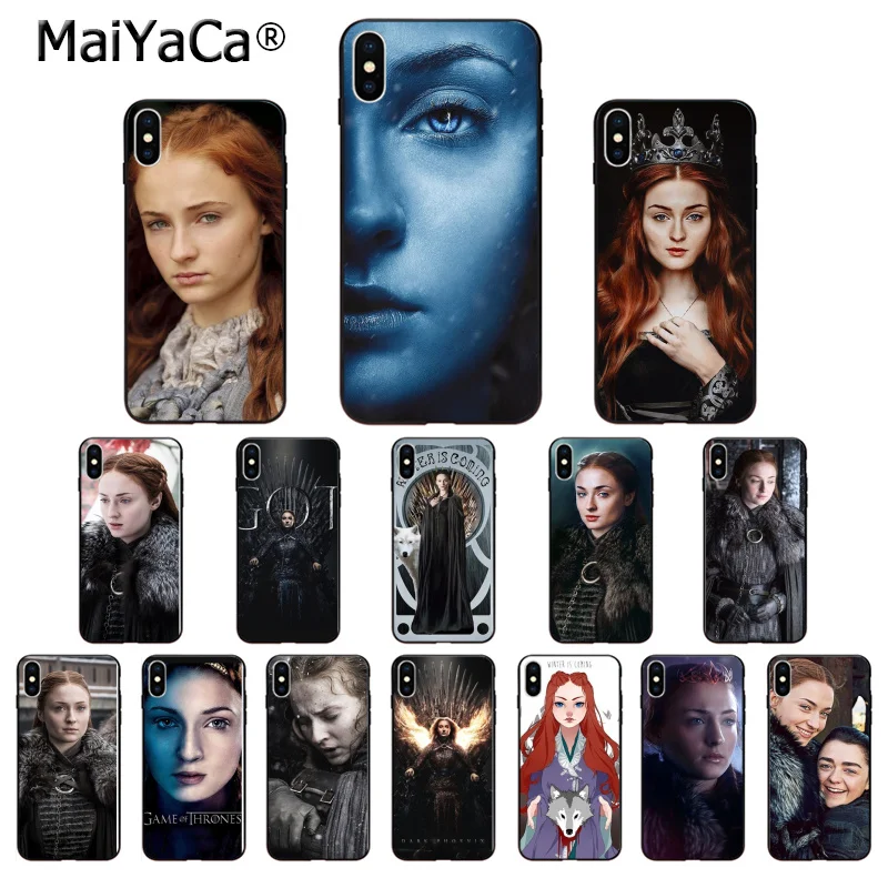 Высококачественный чехол для телефона MaiYaCa Game of Thrones Sansa Stark iPhone 6S 6plus 7 7plus 8 8Plus X Xs MAX