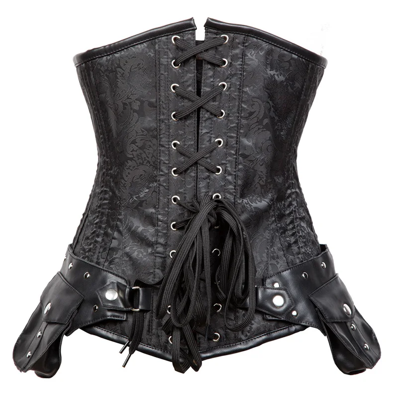 Plus Size 6XL Zipper PU Leather Corset Sexy Steel Boned Lace Up Gothic Body Bustier Overbust Corset Black Satin Jacquard Corset
Plus Size 6XL Zipper PU Leather Corset Sexy Steel Boned Lace Up Gothic Body Bustier Overbust Corset Black Satin Jacquard Corset