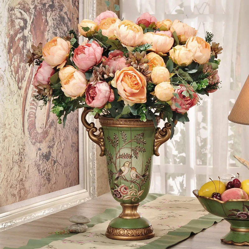 the green series of hand-painted love bird vase floral decorations Home Furnishing European flower simulation package
the green series of hand-painted love bird vase floral decorations Home Furnishing European flower simulation package