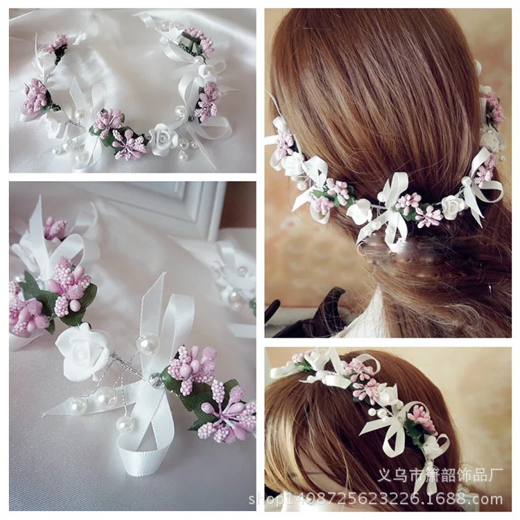 Wedding Bridal Hair Flower Crowns Handmade Pearl Flower Wreath Woman Girls Butterfly Flower Garland Headbands Hair Accessories
Wedding Bridal Hair Flower Crowns Handmade Pearl Flower Wreath Woman Girls Butterfly Flower Garland Headbands Hair Accessories