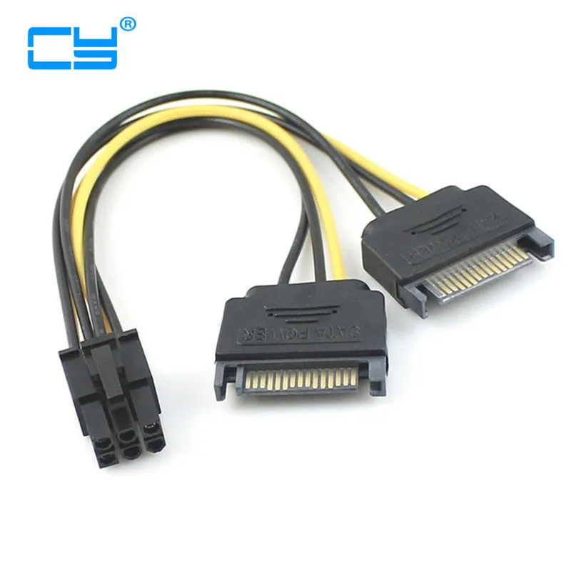 Двойная двойная SATA 15-контактная Штекерная M к pcie pci express pci-express PCI-e экспресс-карта 6-контактная Женская видеокарта кабель питания 15 см
Двойная двойная SATA 15-контактная Штекерная M к pcie pci express pci-express PCI-e экспресс-карта 6-контактная Женская видеокарта кабель питания 15 см