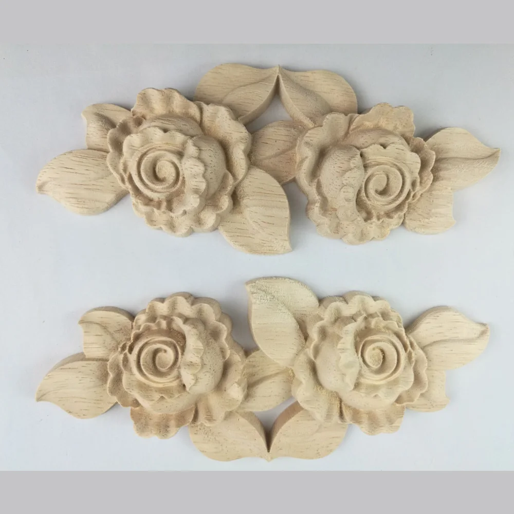 Carved Flower Carving Natural Wood Appliques for Furniture Cabinet Unpainted Mouldings Decal Decorative Accessories
Carved Flower Carving Natural Wood Appliques for Furniture Cabinet Unpainted Mouldings Decal Decorative Accessories