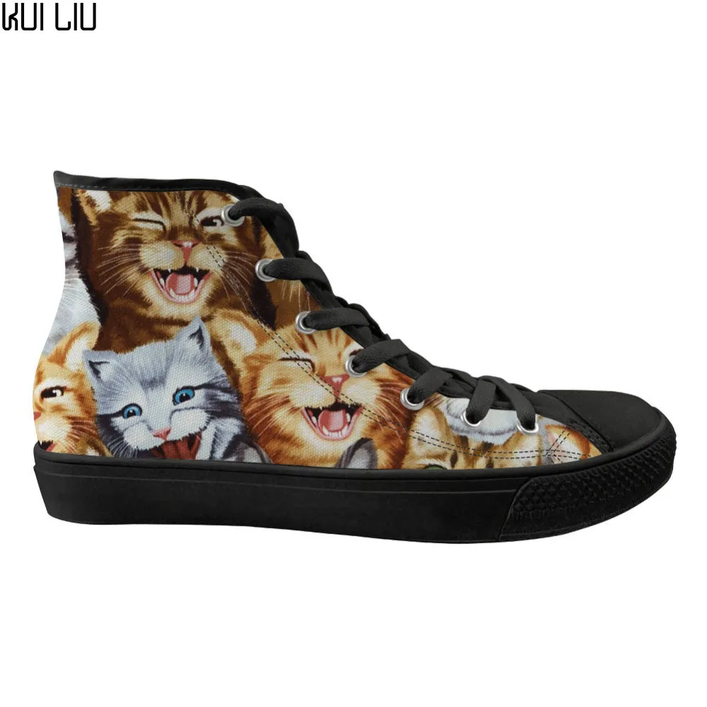 Customized Lovely 3D Animal Cat Design High Top Ladies Flats Shoes Woman Casual Sneakers Canvas Lace Up Vulcanize Female Shoes
Customized Lovely 3D Animal Cat Design High Top Ladies Flats Shoes Woman Casual Sneakers Canvas Lace Up Vulcanize Female Shoes