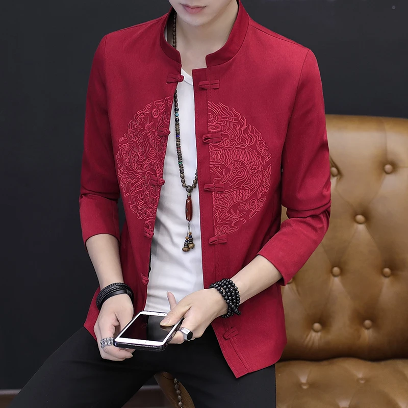 Chinese Retro Style Men Long-sleeved Jacket Size S-4XL Fashion Casual Men's Embroidered Coat Comfortable and Elegant
Chinese Retro Style Men Long-sleeved Jacket Size S-4XL Fashion Casual Men's Embroidered Coat Comfortable and Elegant
