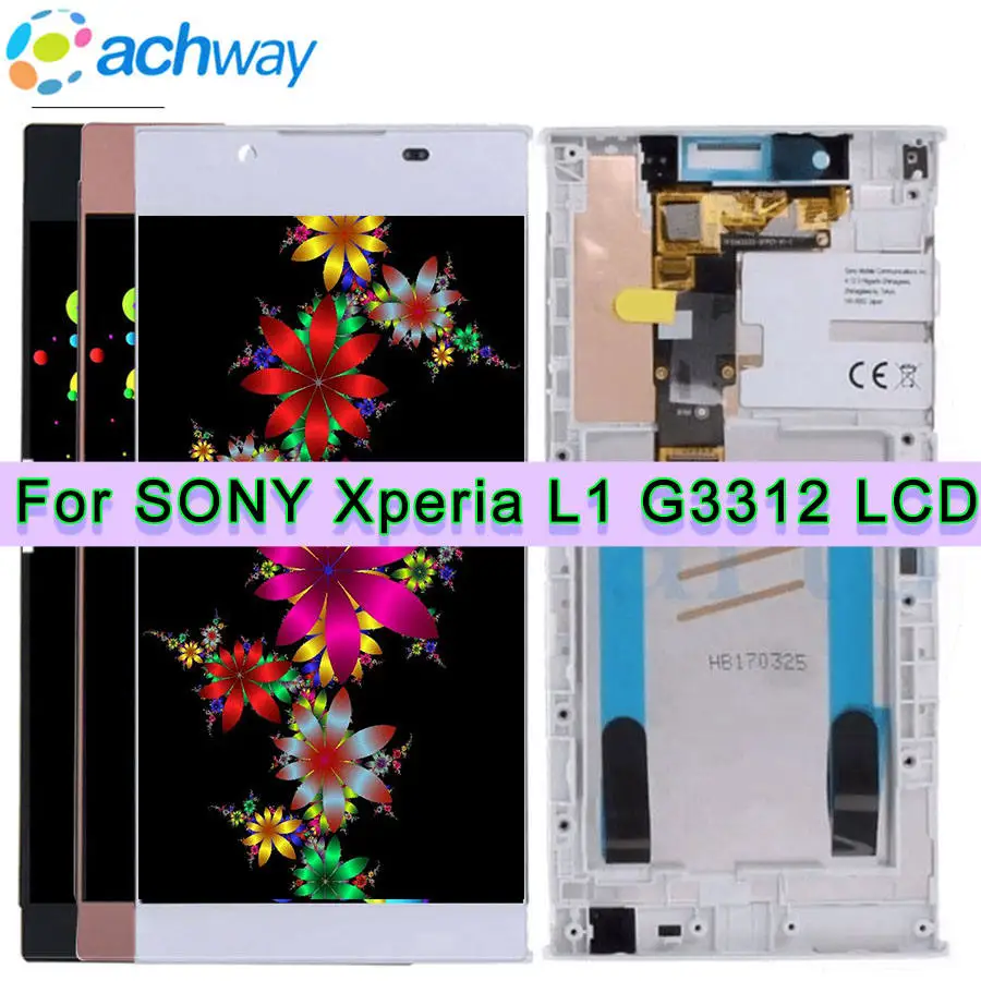 Original Tested Screen for SONY Xperia L1 LCD Touch Digitizer Assembly Display G3311 G3312 G3313 Replacement | Мобильные телефоны и