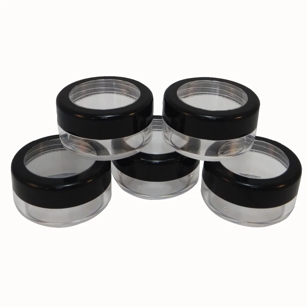 25 PCS Plastic Clear Jar Storage Jar Window Black Rim Cap Travel Sample Size Case 40 gr (AY81-40-W)
25 PCS Plastic Clear Jar Storage Jar Window Black Rim Cap Travel Sample Size Case 40 gr (AY81-40-W)