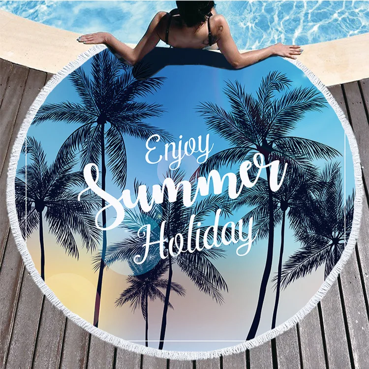 1 Pc Fashion Printed Tropical Coconut Tree Sea Scenery Round Beach Towel for Living Room Home Decor Boho Style Bath Towels
1 Pc Fashion Printed Tropical Coconut Tree Sea Scenery Round Beach Towel for Living Room Home Decor Boho Style Bath Towels