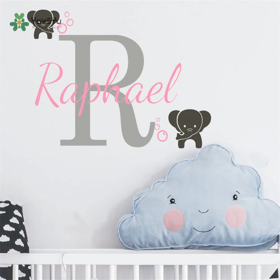 Custom Personalized Any Name With Initial Wall Decal For Kids Baby Room Decor Cute Elephants Vinyl Wall Sticker Art DecalD-323
Custom Personalized Any Name With Initial Wall Decal For Kids Baby Room Decor Cute Elephants Vinyl Wall Sticker Art DecalD-323