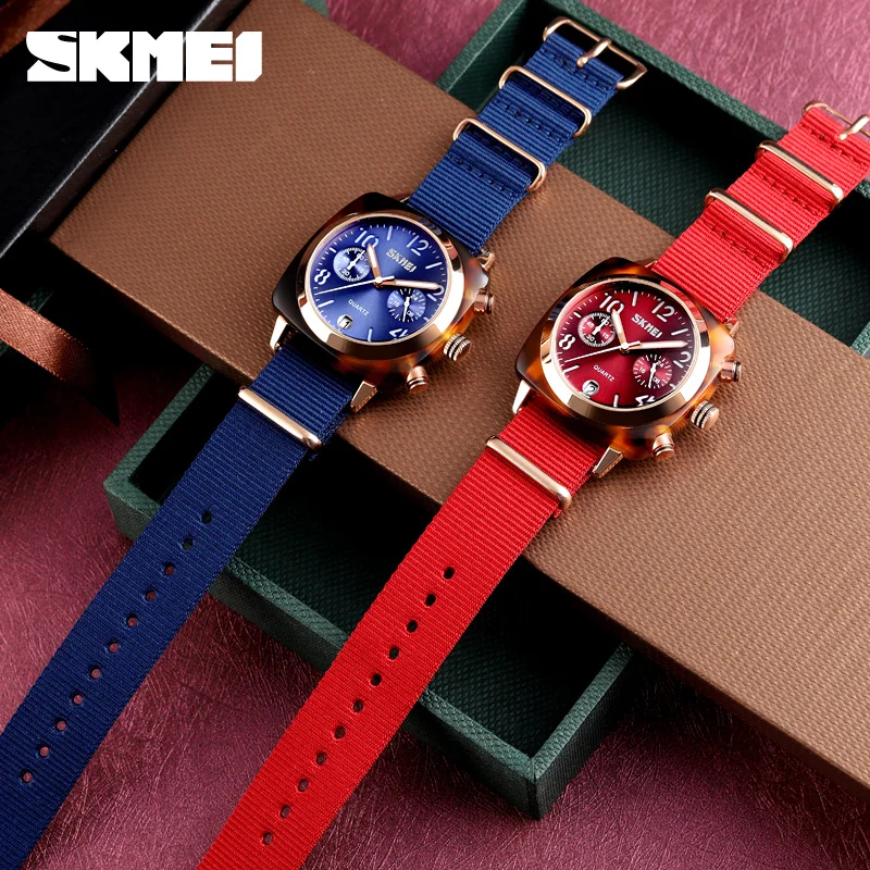 

SKMEI Luxury Fashion Women Watches Men Quartz Wristwatches Waterproof Stopwatch Multi-dial Quartz Watches relogio feminino 9186