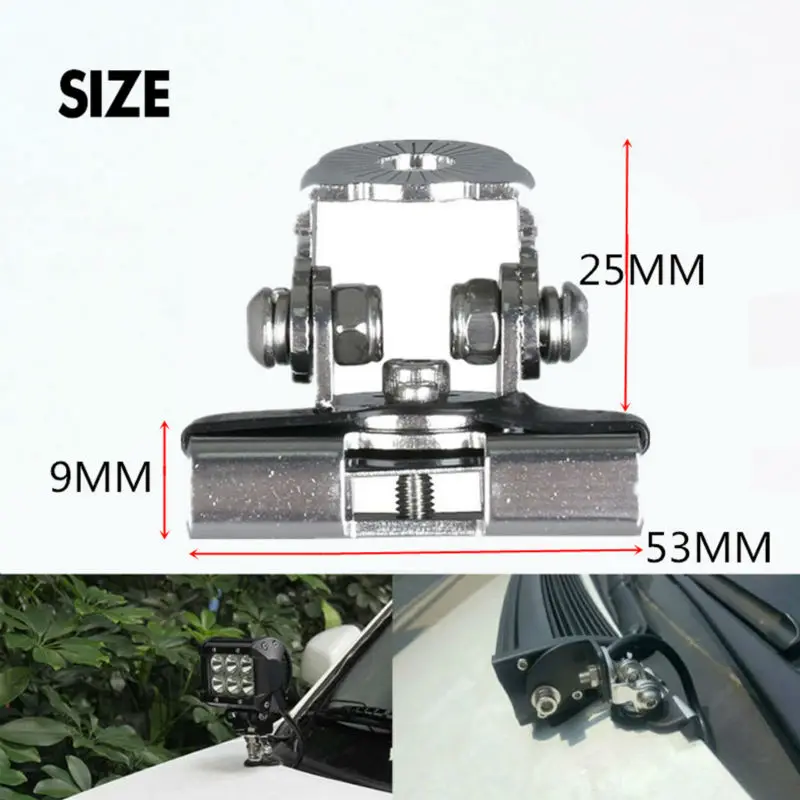 Universal brackets for Engine Hood Engine Cover Bonnet solid little Lamp Holder for working light Day Light bar for SUV ATV UTV
Universal brackets for Engine Hood Engine Cover Bonnet solid little Lamp Holder for working light Day Light bar for SUV ATV UTV