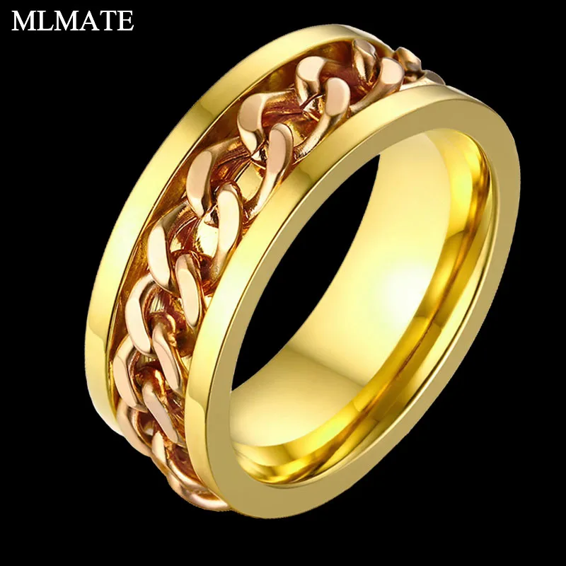 8mm Fashion Men's Ring Punk Rock Accessories Stainless Steel Chain Spinner Rings for Men Wedding
8mm Fashion Men's Ring Punk Rock Accessories Stainless Steel Chain Spinner Rings for Men Wedding