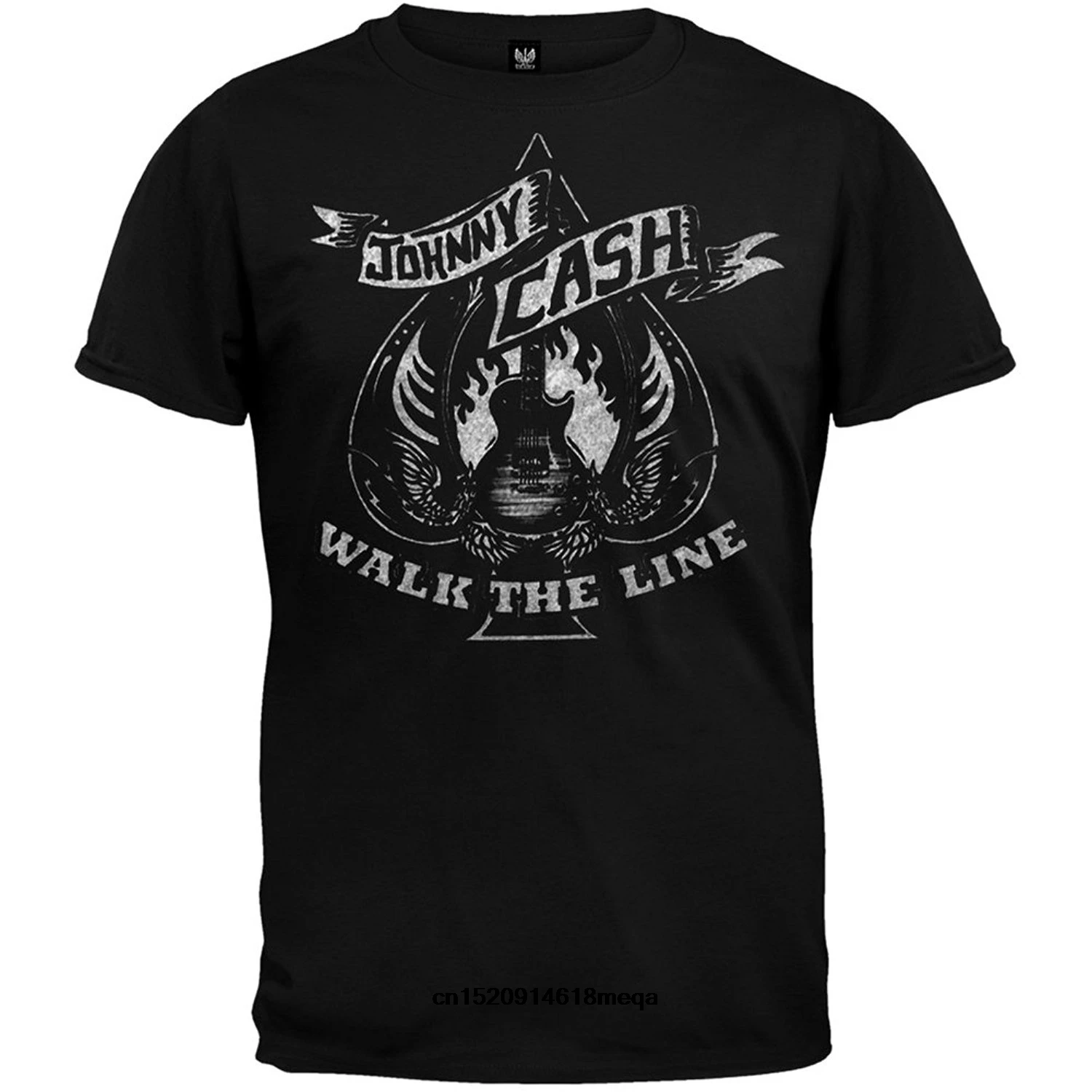 Фото Модная мужская футболка с принтом Джони кэш Walk The Line|Мужские футболки| |