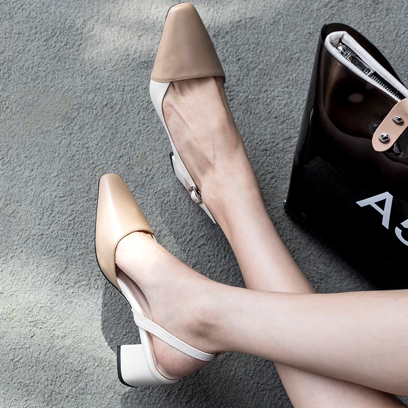 ISNOM Genuine Leather Sandals Square Toe Footwear High Heels Women Sandals Shoes Fashion Office Female Shoes 2019 Summer New
ISNOM Genuine Leather Sandals Square Toe Footwear High Heels Women Sandals Shoes Fashion Office Female Shoes 2019 Summer New