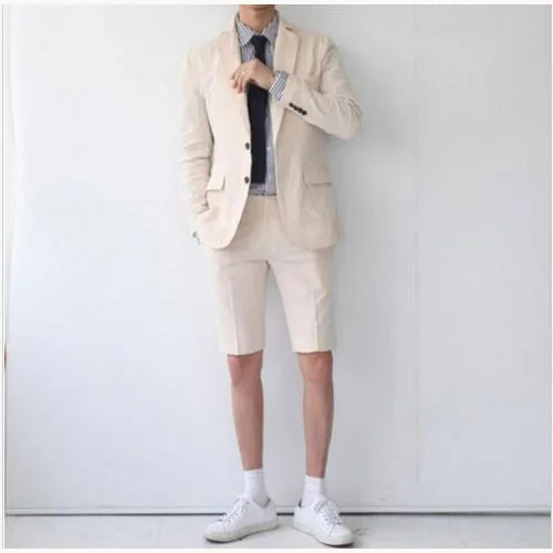 Summer Ivory Beige Linen Slim Fit Men Suits Short Pants Handsome Best Men Blazer Groomsmen Birdegroom Prom Wear Party 2 Pieces
Summer Ivory Beige Linen Slim Fit Men Suits Short Pants Handsome Best Men Blazer Groomsmen Birdegroom Prom Wear Party 2 Pieces