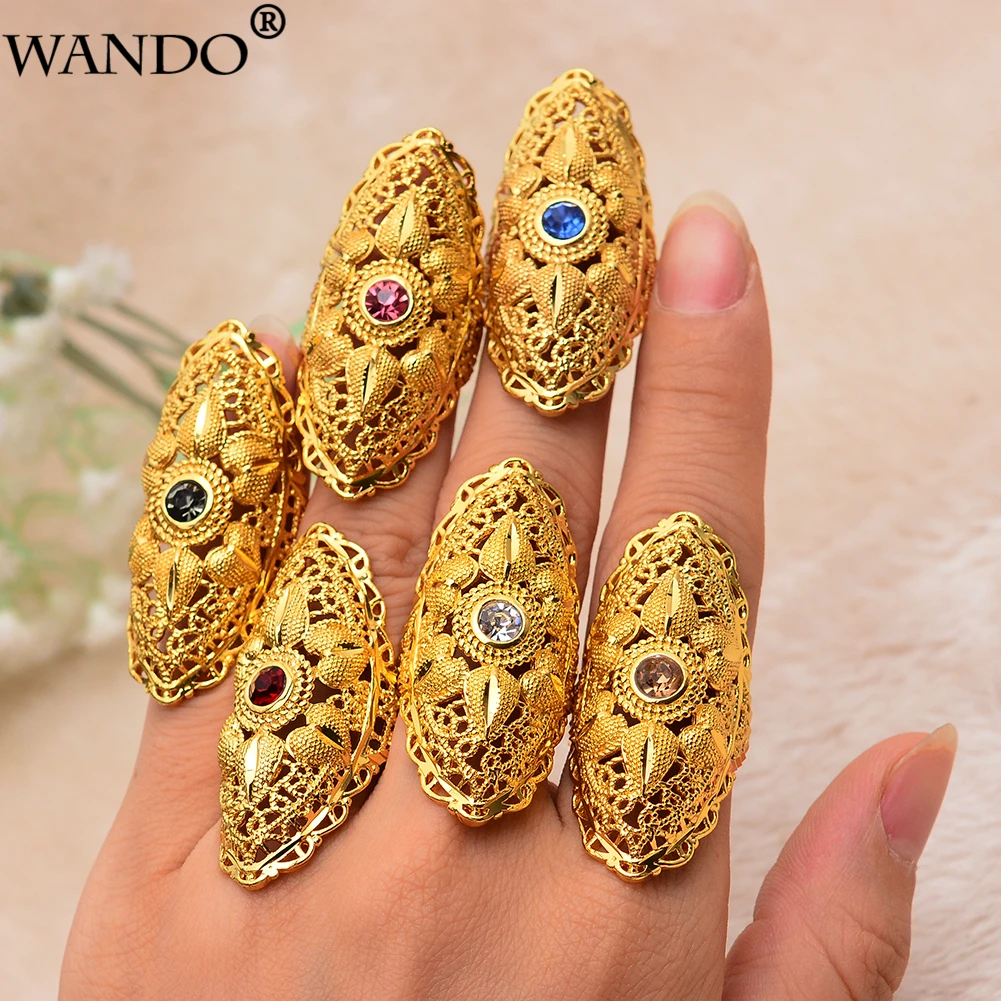 Wando Ethiopian Big Rings Multicolor Gold Color for Women Trendy African Arab Ring Middle East Jewelry Charm Party Wedding Gift
Wando Ethiopian Big Rings Multicolor Gold Color for Women Trendy African Arab Ring Middle East Jewelry Charm Party Wedding Gift
