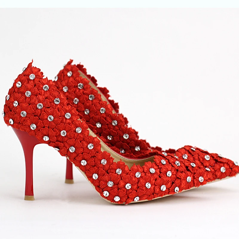 New Style Red Lace Flower Banquet Shoes Pointed Toe Stiletto Heel Wedding Shoes Elegant Bride Shoes Bridesmaid Shoes
New Style Red Lace Flower Banquet Shoes Pointed Toe Stiletto Heel Wedding Shoes Elegant Bride Shoes Bridesmaid Shoes