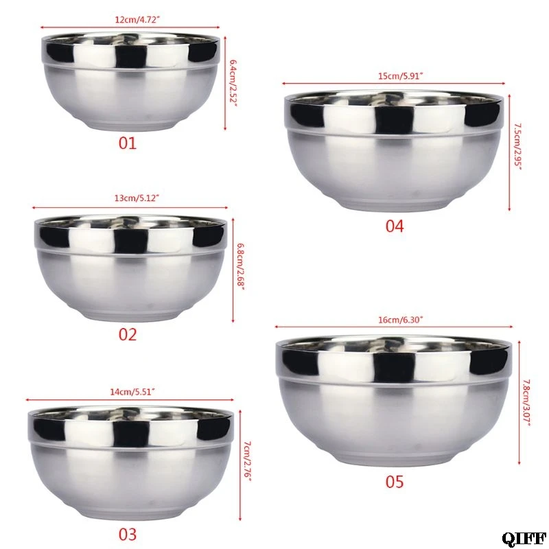 Eco-friendly Double Layer Anti-Rust Stainless Steel Classic Bowl Thermal Insulation Kitchen Flatware Jun12
Eco-friendly Double Layer Anti-Rust Stainless Steel Classic Bowl Thermal Insulation Kitchen Flatware Jun12
